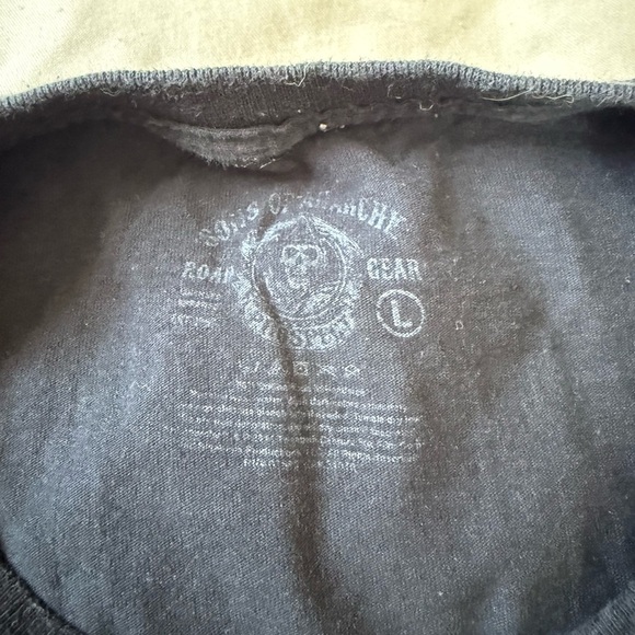 Vintage Sons of Anarchy Redwood T-Shirt Black Size Large Motorcycle TV Show Tee - Picture 3 of 4